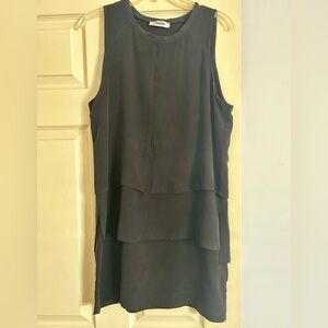Vintage Anine Bing silk tiered black Dress - Sleeveless - Medium - black